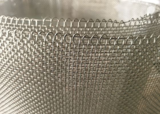 SS 316 Woven Copper Wire Mesh Screen 2mm diameter Edge Wrapped